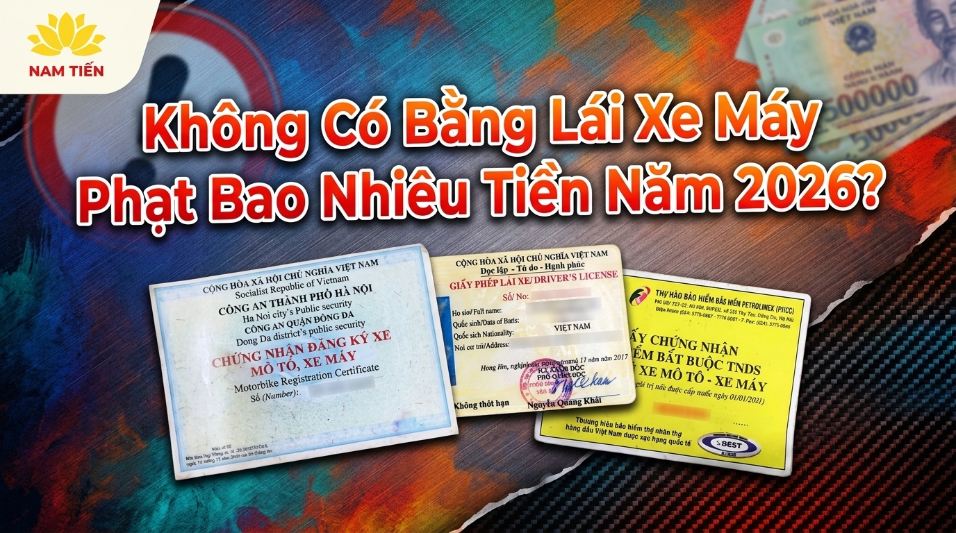 Không Có Bằng Lái Xe Máy Phạt Bao Nhiêu Tiền Năm 2026?