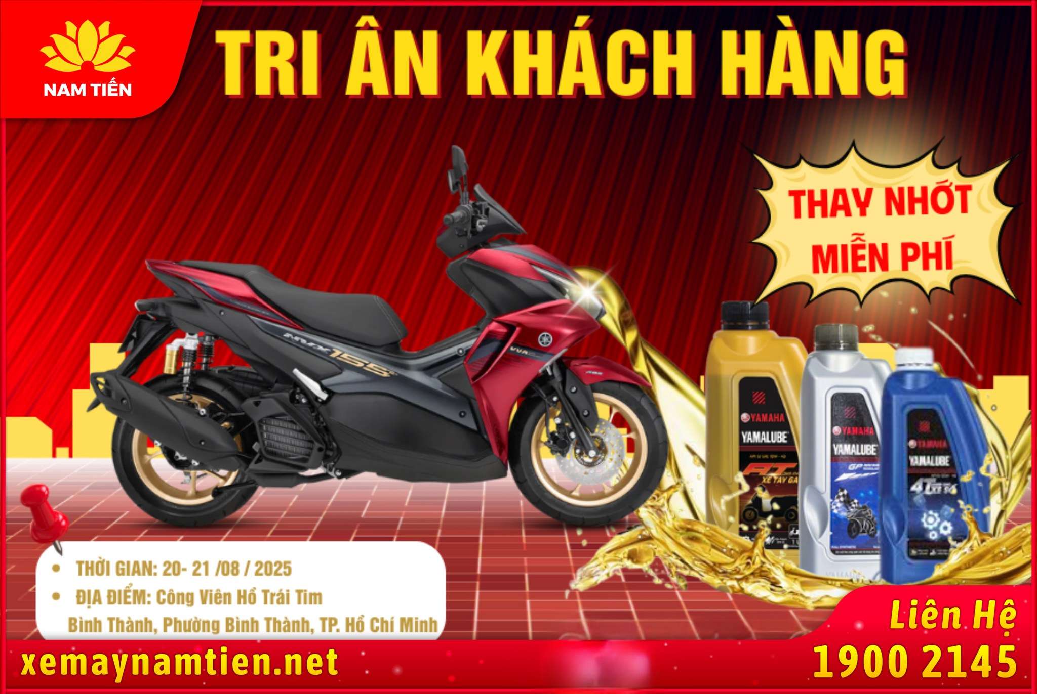 Rộn Ràng Ngày Chăm Sóc Xe – Thay Nhớt Miễn Phí cùng YAMAHA TOWN NAM TIẾN