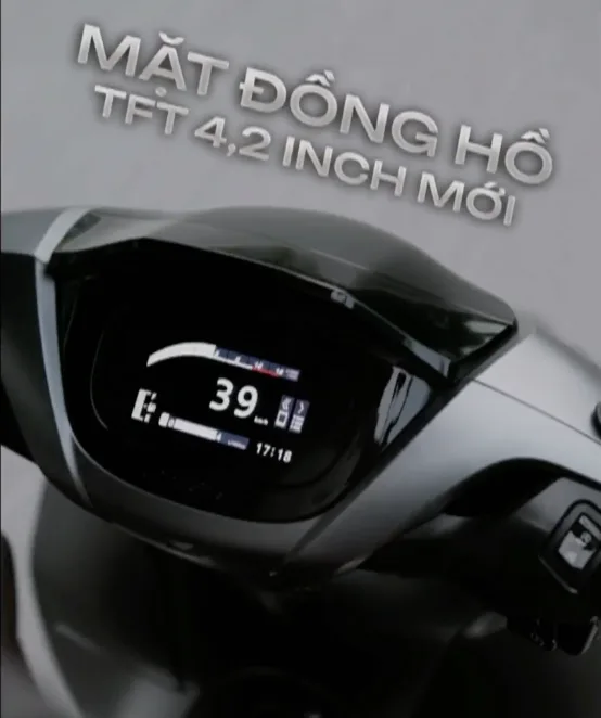 Màn hình màu TFT 4.2 inch mới trên Honda SH125i 2026, hiển thị sắc nét