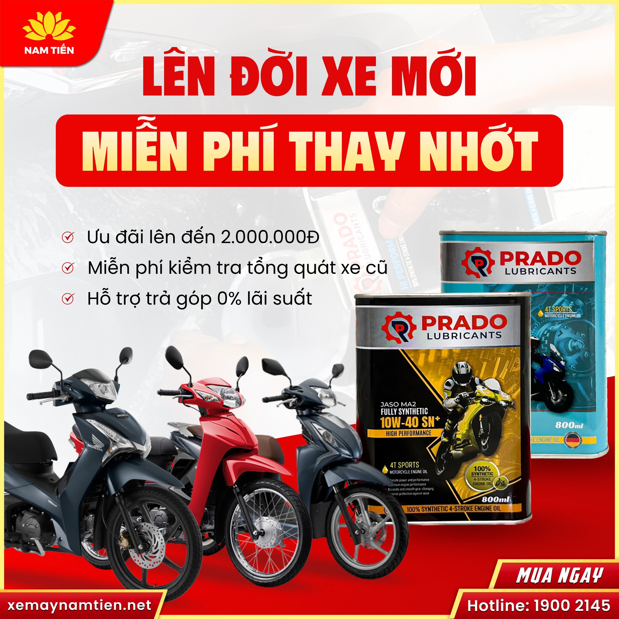 Chọn Xe Máy Nam Tiến để đổi xe cũ lấy xe mới