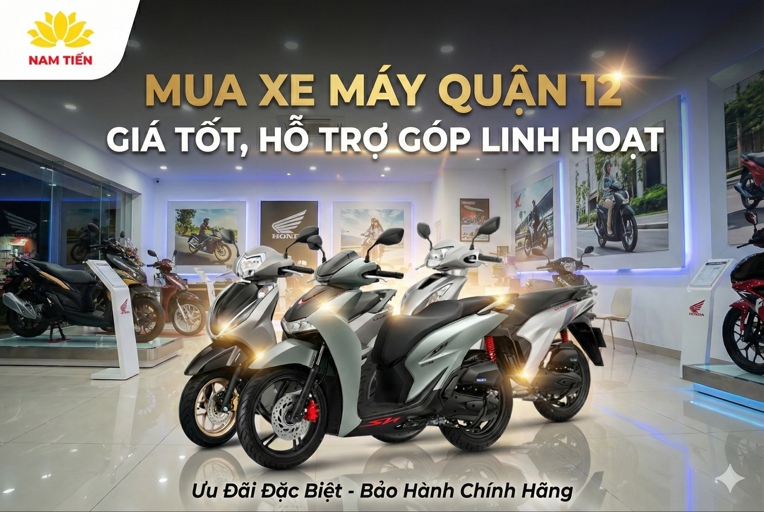 Mua Xe Máy Quận 12 Giá Tốt, Hỗ Trợ Góp Linh Hoạt