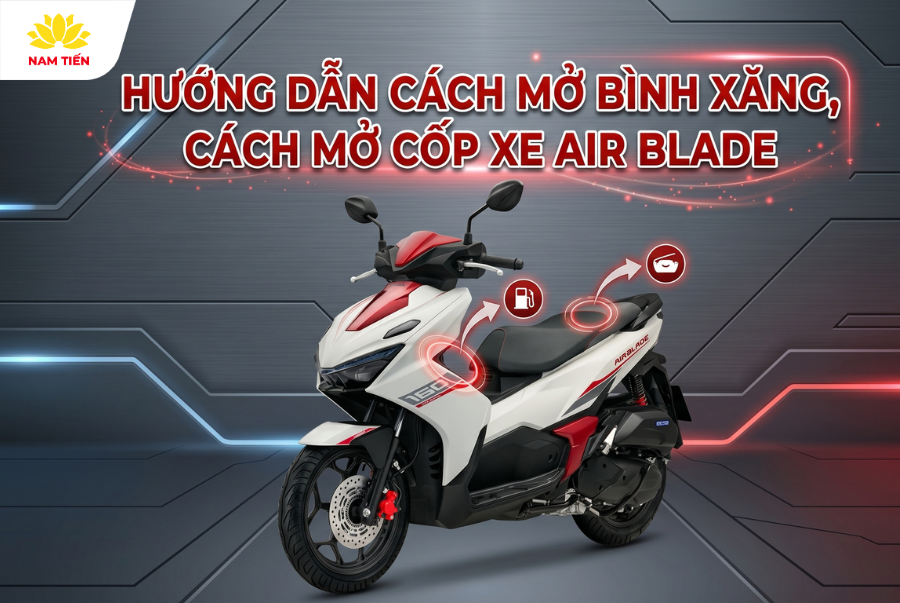 Hướng Dẫn Cách Mở Bình Xăng, Cách Mở Cốp Xe Air Blade