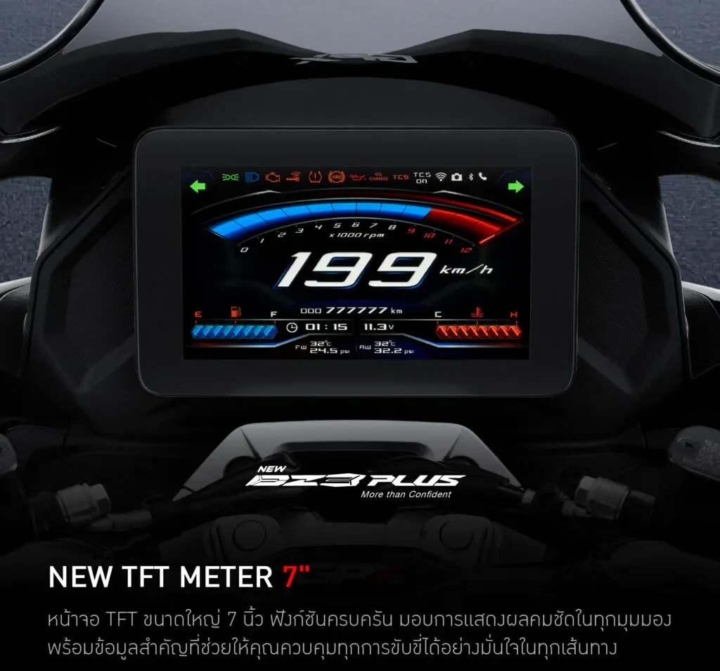Màn hình TFT 7'' của GPX DZ3 Plus