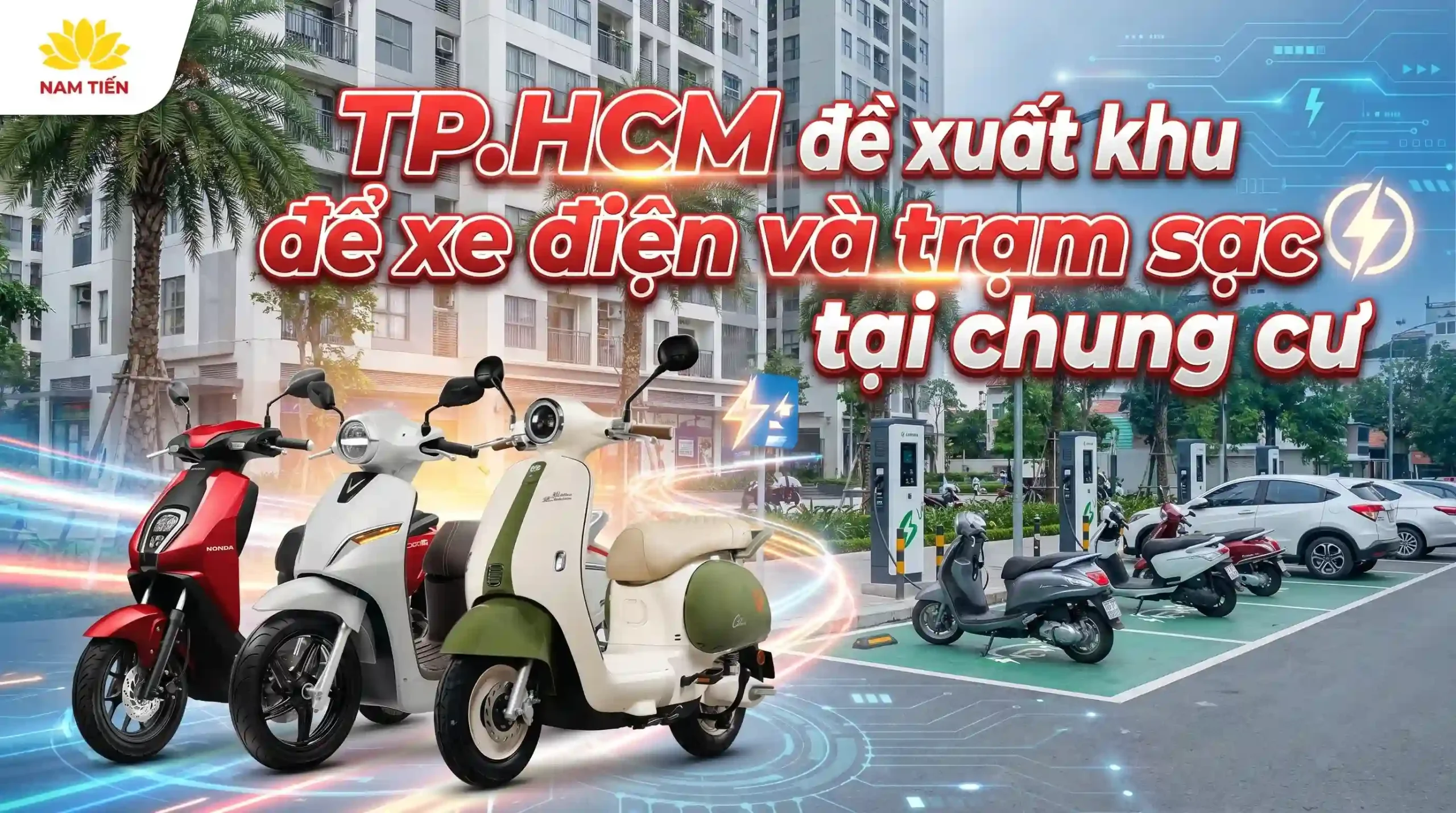 Đề Xuất Bố Trí Chỗ Để Xe Điện Và Trạm Sạc Tại Chung Cư TP.HCM