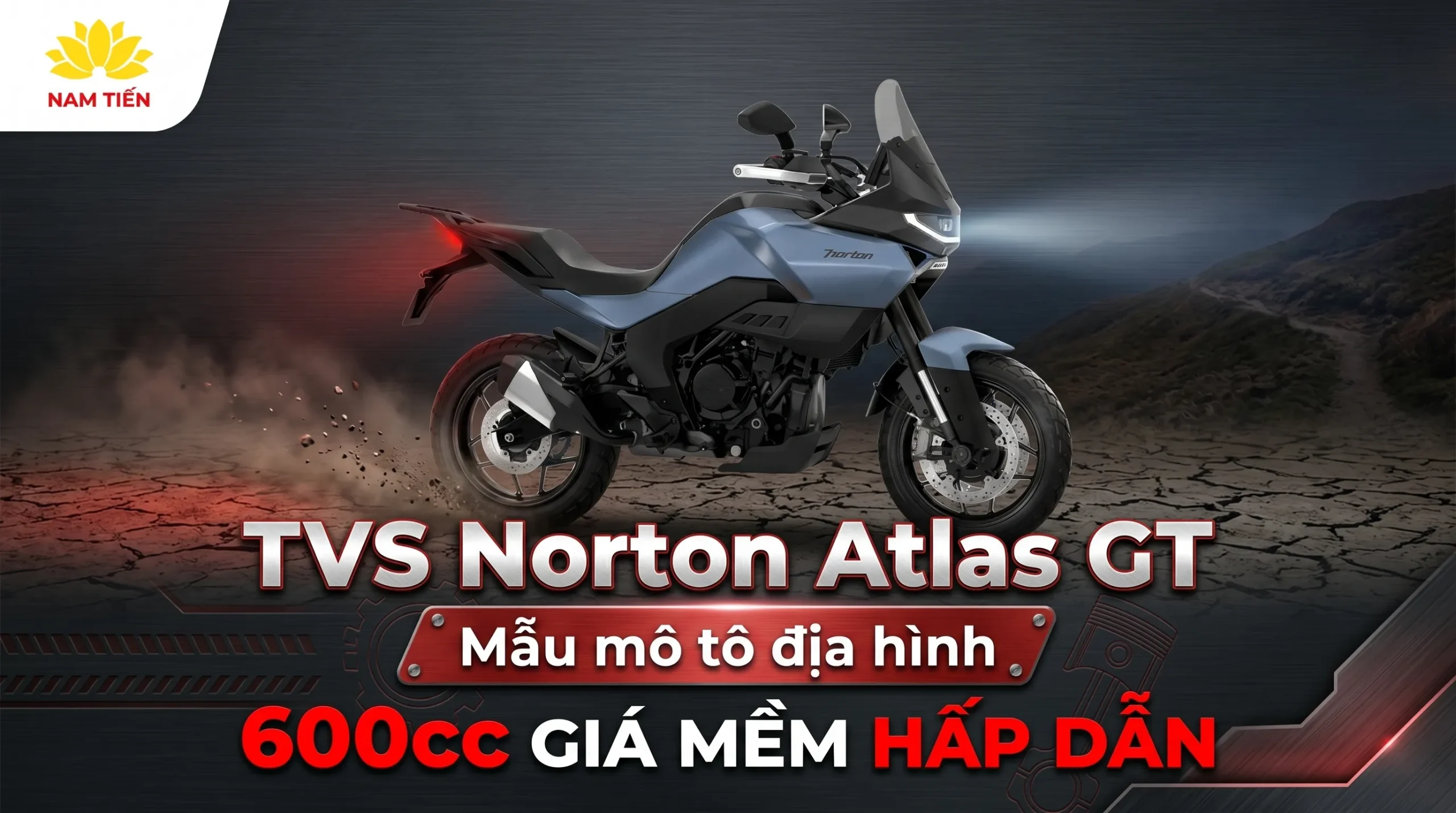 TVS Norton Atlas GT: Mẫu Mô Tô Địa Hình 600cc Giá Mềm Hấp Dẫn