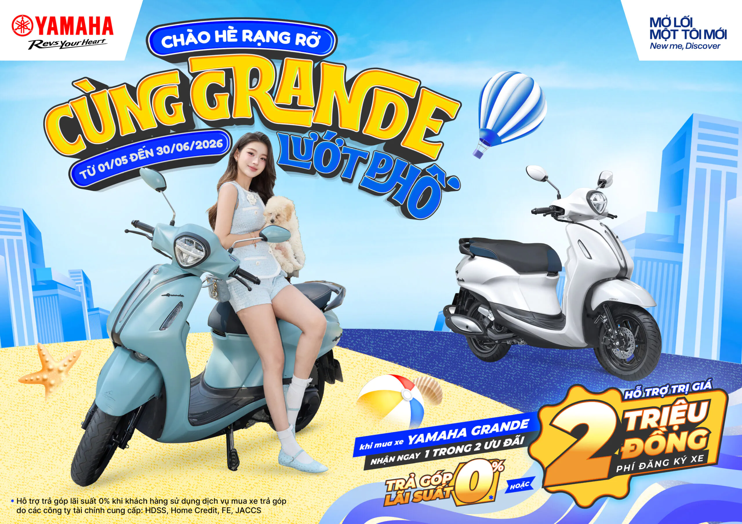 Khuyến Mãi: Yamaha Grande 2026 Giảm 2 Triệu, Trả Góp 0%