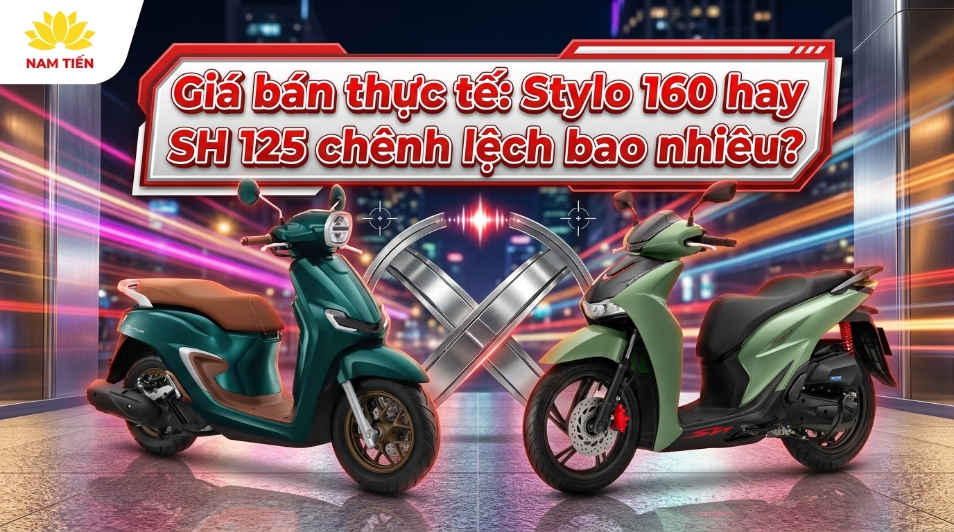 Giá bán thực tế: Stylo 160 hay SH 125 chênh lệch bao nhiêu?
