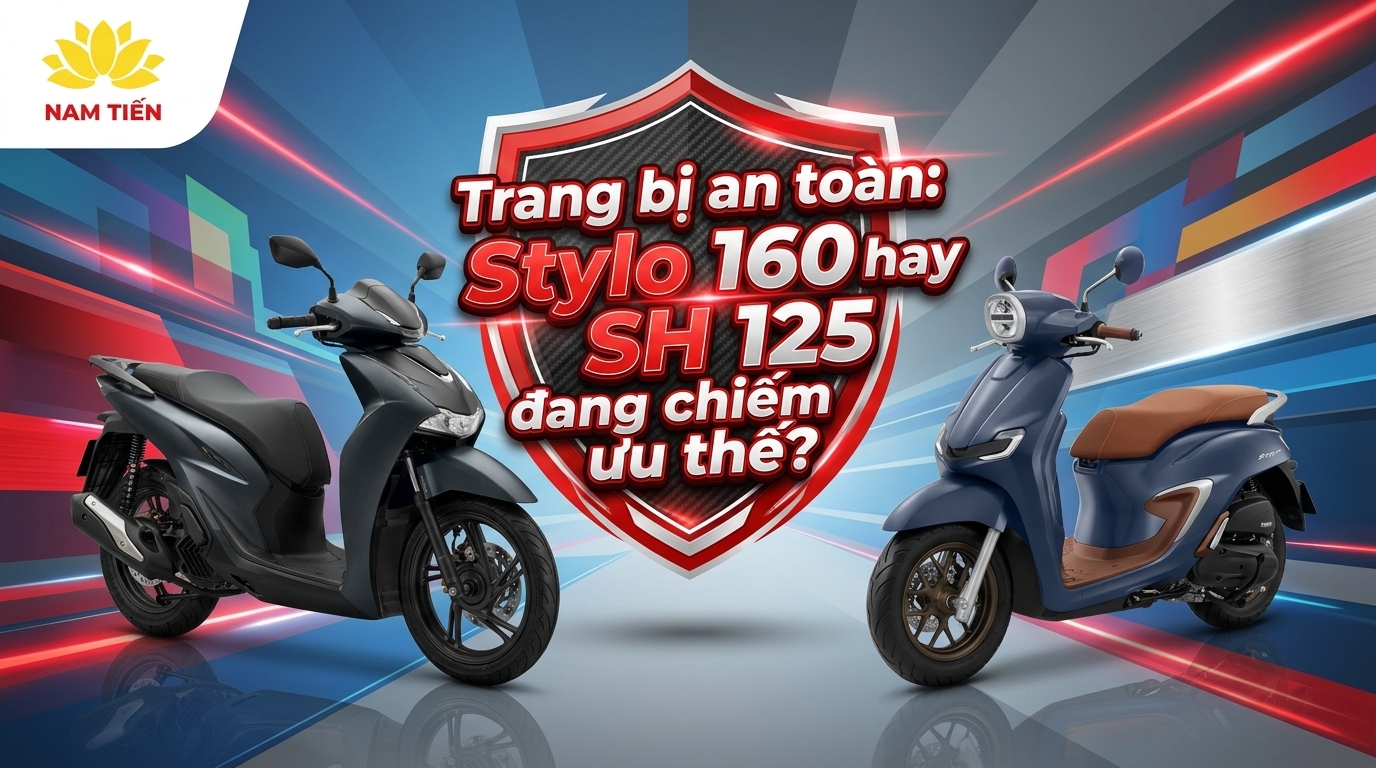 Trang bị an toàn: Stylo 160 hay SH 125 đang chiếm ưu thế?