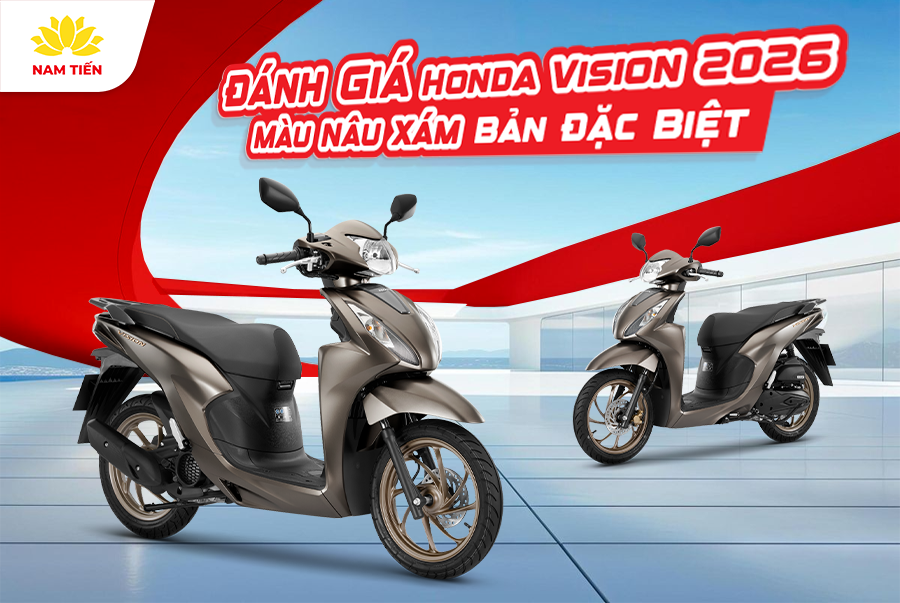 Đánh Giá Honda Vision 2026 Màu Nâu Xám Bản Đặc Biệt